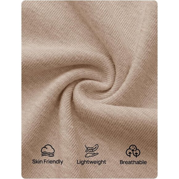 Women's Khaki Long Sleeve Off Shoulder Tops Casual Boat Neck Lace Shirts Blouses - Picture 4 of 5